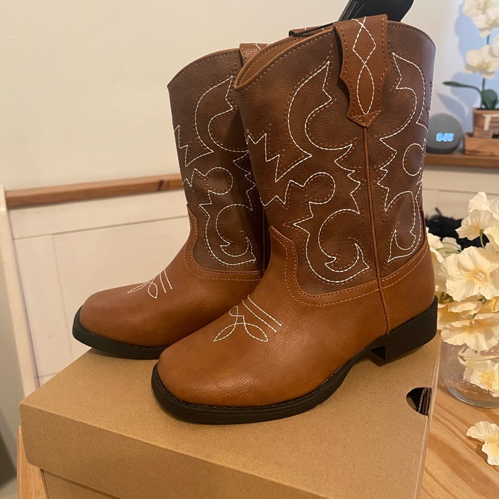 Kids Brown Cowboy Boots